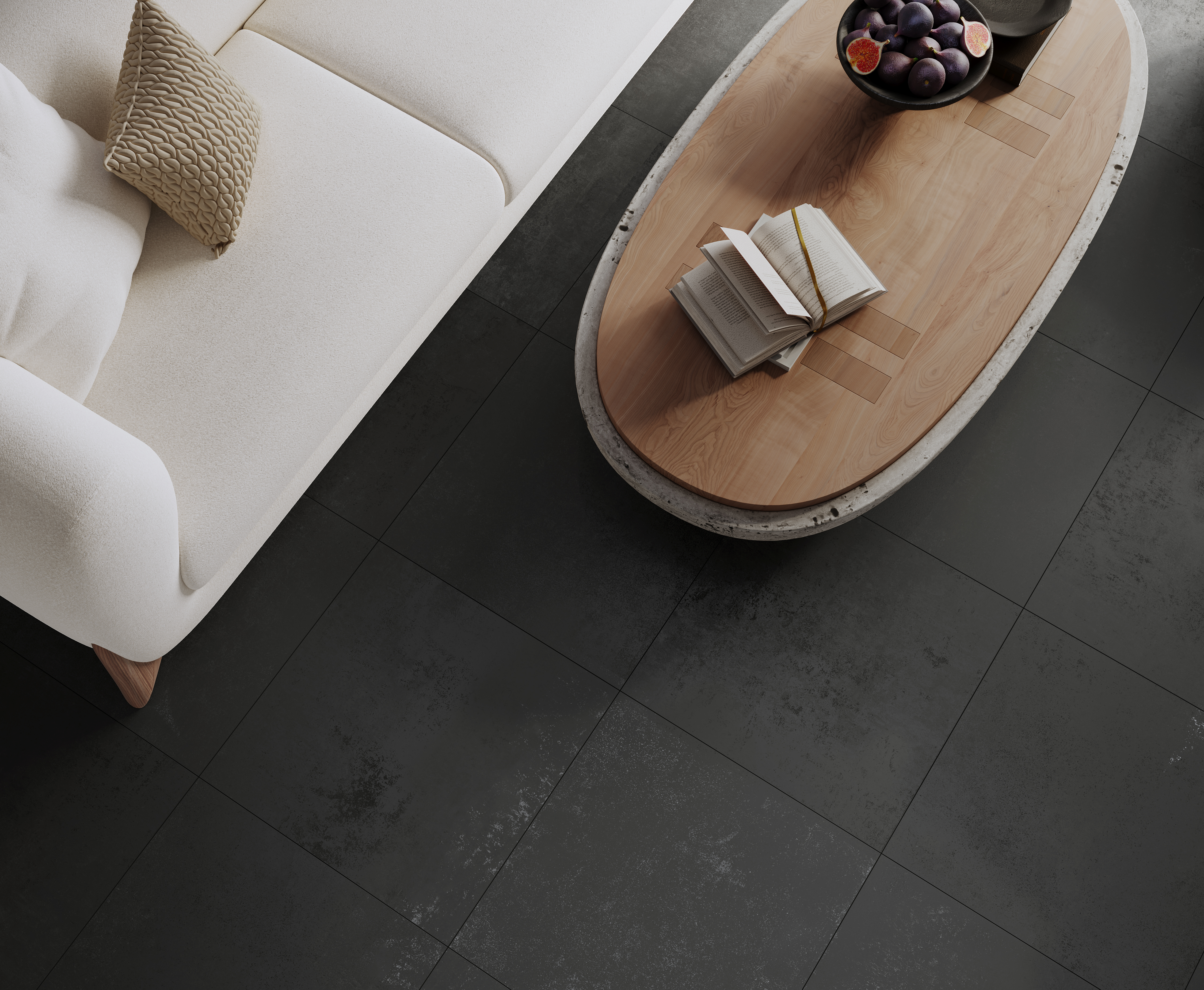 Techno Grafito Керамогранит графитовый SG604620R 59,5х59,5 Матовый Карвинг_2